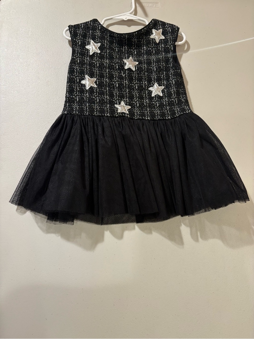 Pastourelle Black Tulle Star-Appliqué Skirt